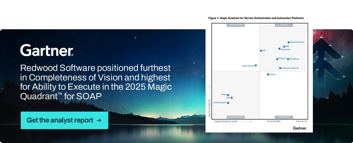 Redwood Software, parent company of ActiveBatch, named Gartner Magic Quadrant for SOAP Leader